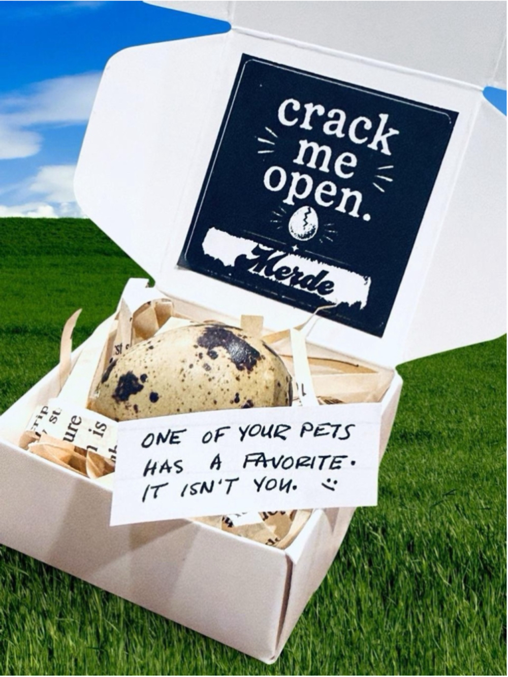 Crack Me Open Quail Egg Funny Fortune Gift Handmade Personalized Gag Gift
